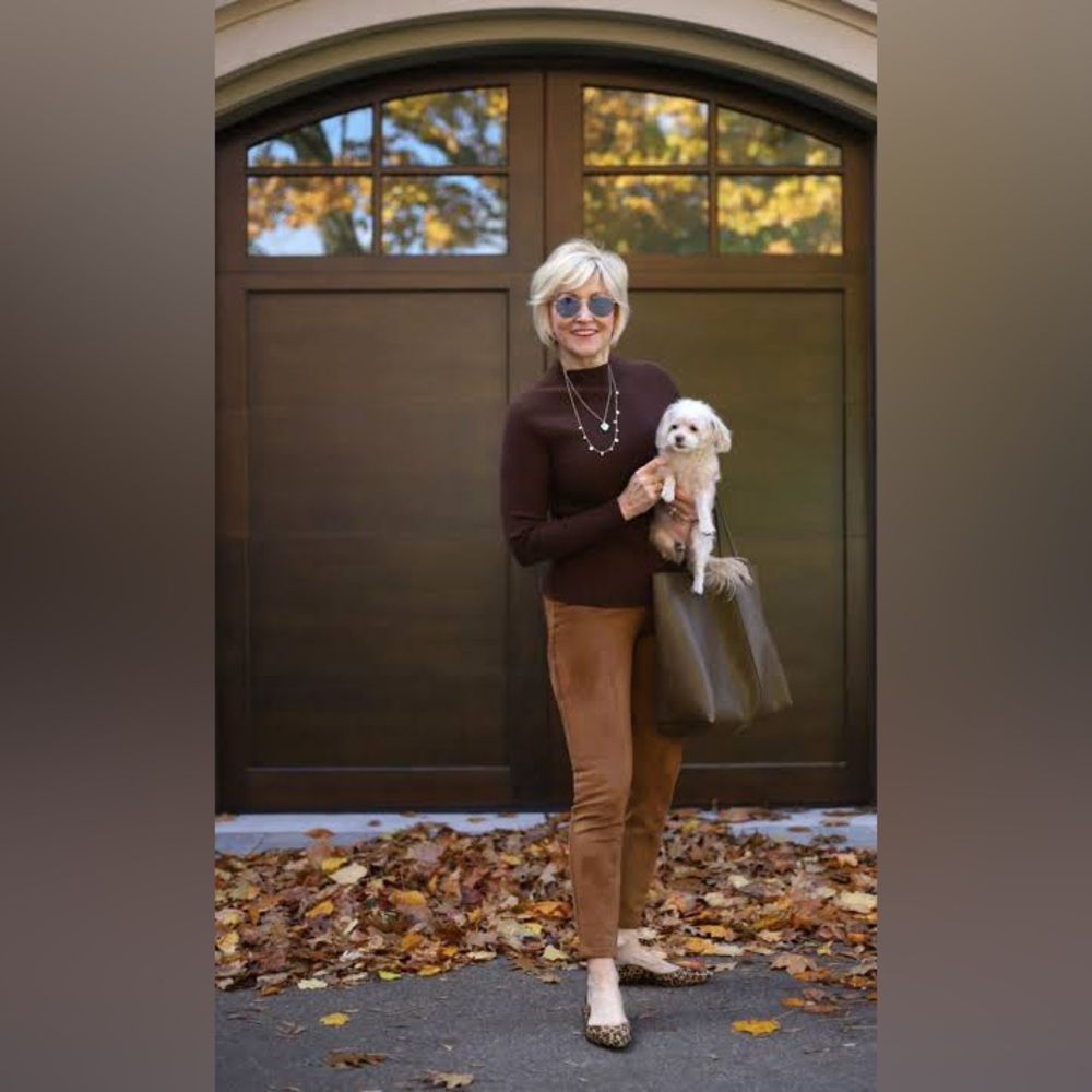 Suzy Brown Faux Suede leggings